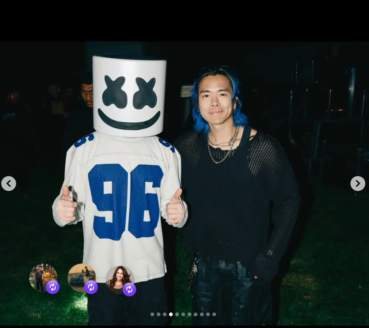 BOTCASH and Marshmello together backstage at Boise Music Festival